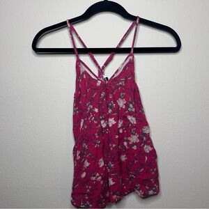 American Eagle Outfitters Pink Floral Strappy Camisole